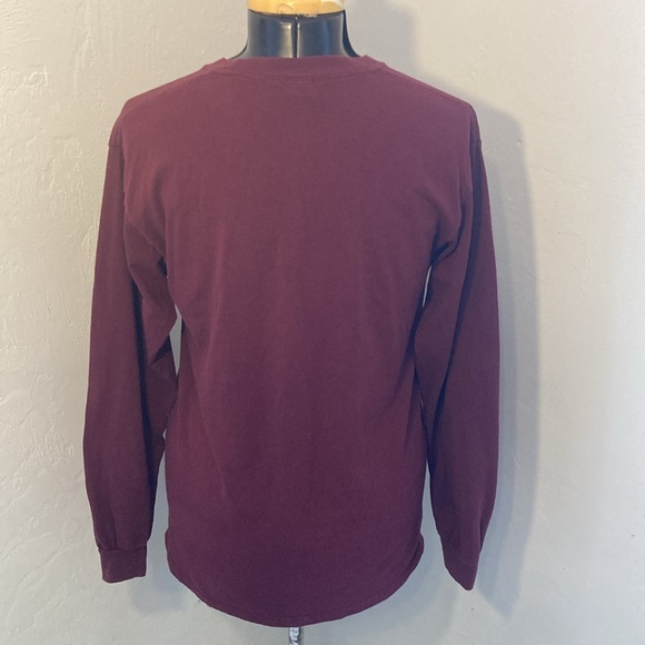 Gildan Ultra Cotton Maroon Graphic Rights Long Sleeve Teeshirt - Picture 7 of 13